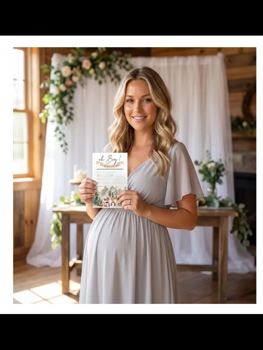 Oh Boy! Woodland Adventure~ Baby Shower Invitation